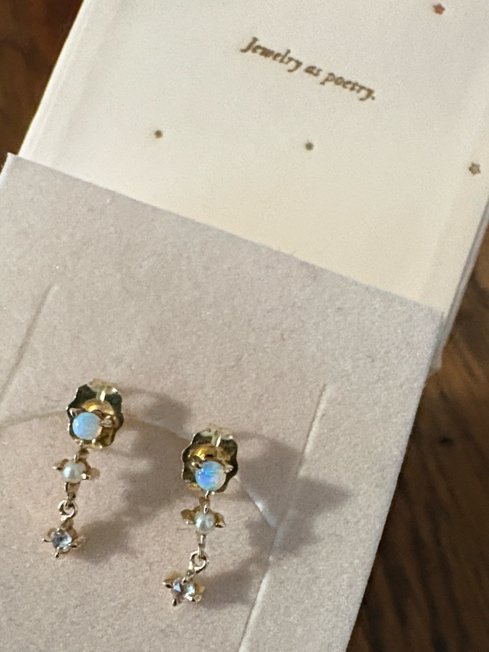 CATBIRD Petite Opal Spring Fairy Earrings - Picture 9 of 16